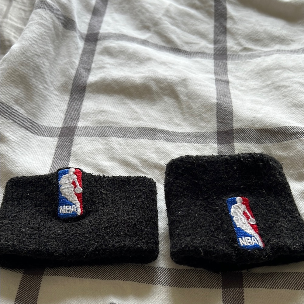 NBA Black Wristbands with Logo
